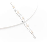 Honora Cultured Pearl & Polished Bead Sterling Silver Bracelet, Large 8"